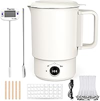 didforu Electric Wax Melting Pot Kit with Thermometer, 800ML Wax Melter for Candle Making, Adjustabl