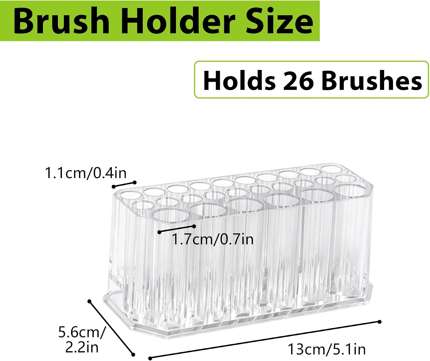 Acrylic Paint Organizer with Brush Holder, 5 Layers Acrylic Paint Holder Rack Tall Version Miniature Paint Holder for Craft Paint Tubes & Jars, Clear