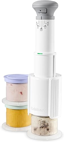 Cuisinart FastFreeze - Máquina para hacer helados, sorbetes, batidos, granizados y postres congelados, máquina compacta, fácil de usar, incluye 3