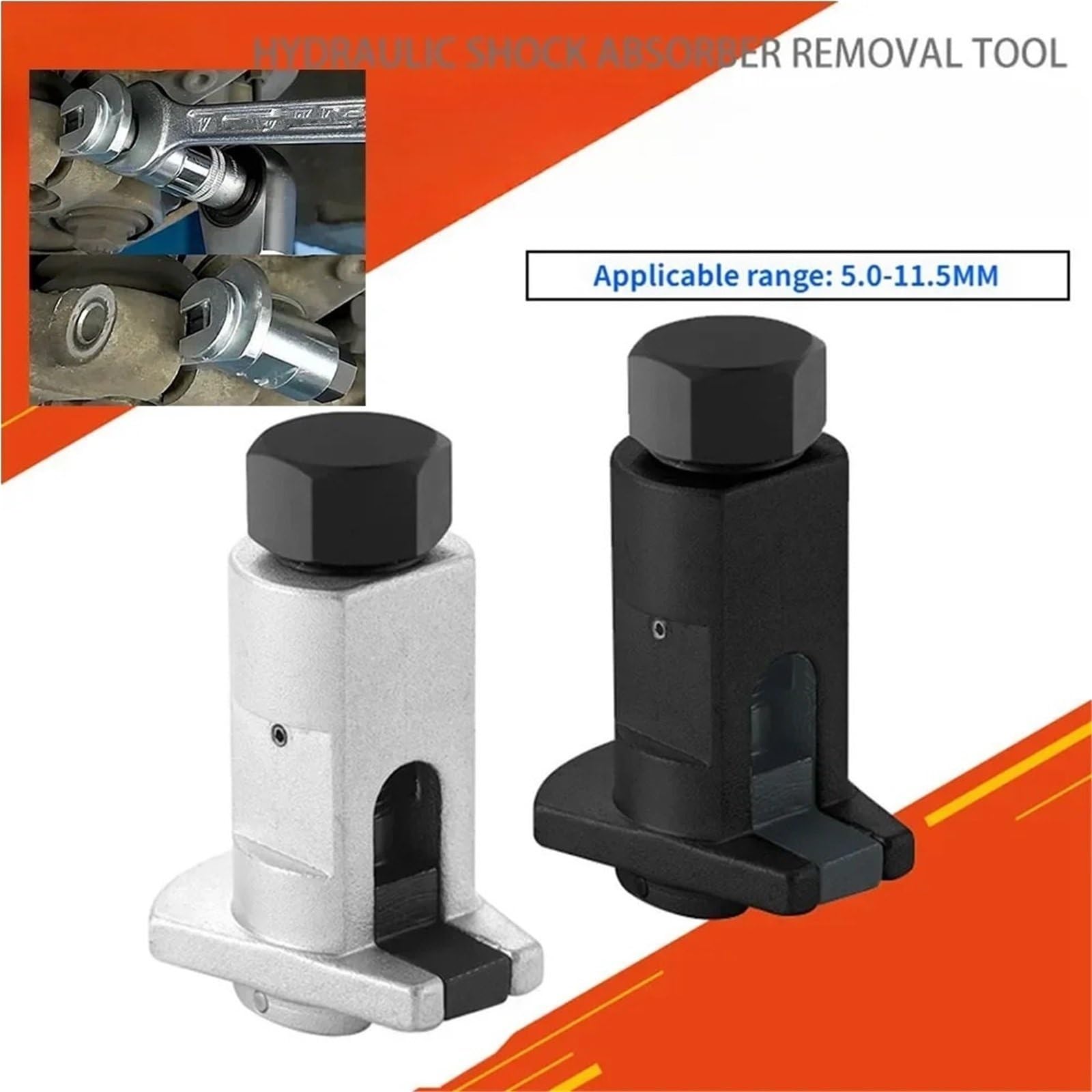 Outil de démontage pour Amortisseur hydraulique à rotule, Boulon à rotule, kit de démontage pour séparateur de Bras oscillant et de Suspension (Noir)