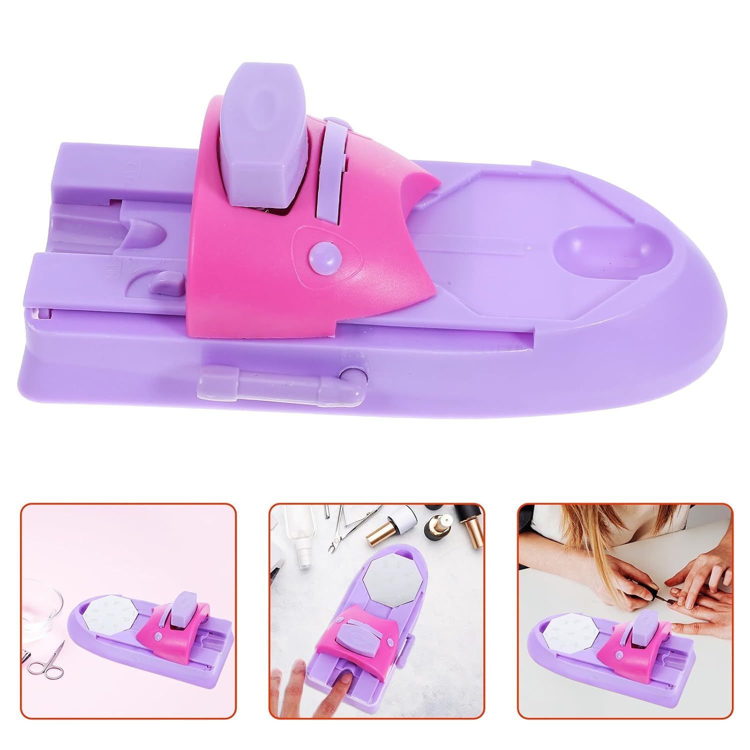 Nail Art Pattern Printing Machine Stamping Kit with Nail Polish and Stamping Stencils for Manicure and Decoration at Home