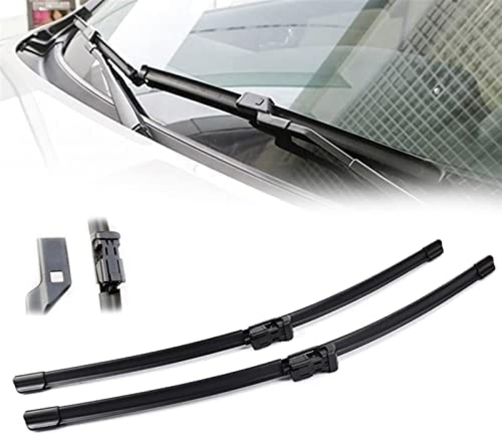 TUBIC Front Wischer Klingen Für Skoda Roomster 2006 2007 2008 2009 2010 2011 2012 2013 2014 2015 2016 21"+21" Autofenster-Frontscheibenwischerblätter Wischerblätter Auto Zubehör