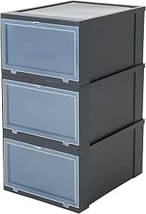 Iris Ohyama Schuhboxen 6er-Set - Transparent & Stapelbar Bis Schuhgröße 46