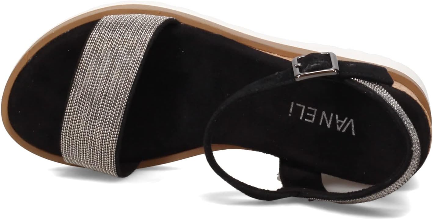 VANELi Womens Cedra Ankle Strap Casual Sandals Casual Mid Heel 2-3" - Black - Size 8 M - Image 5