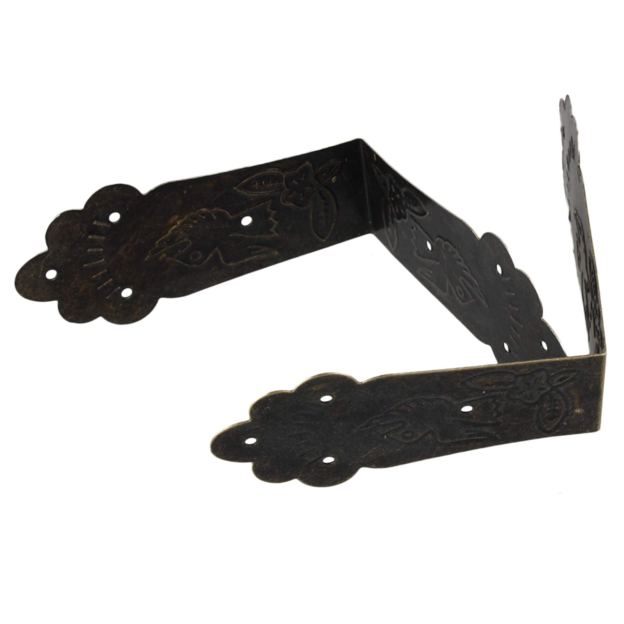 Lot de 20 Boîte en métal Coin Protector Edge protection de sécurité décoratifs Bronze Tone 110 mm x 26 mm, bronze