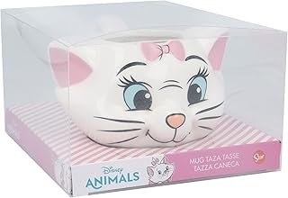 Taza de cerámica con forma en 3D de 390 ml en caja regalo de Marie - Los Aristogatos