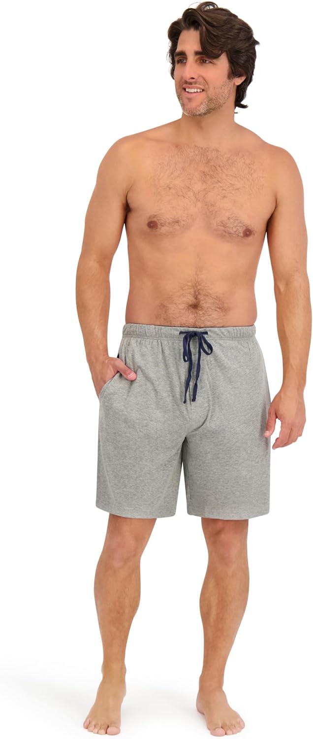 Hanes Men’s Sleep Shorts 2 Pack - Cotton, 7.5" Inseam, Athletic, Pajamas, Soft Loungewear, Pantalones Cortos - Image 5