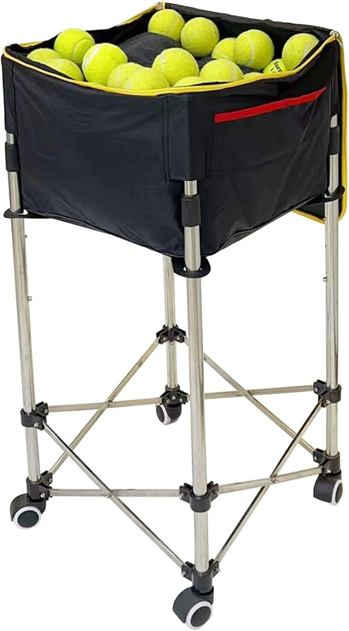 Glemall Tennis Ball Hopper Basket Removable Waterproof Tennis Ball