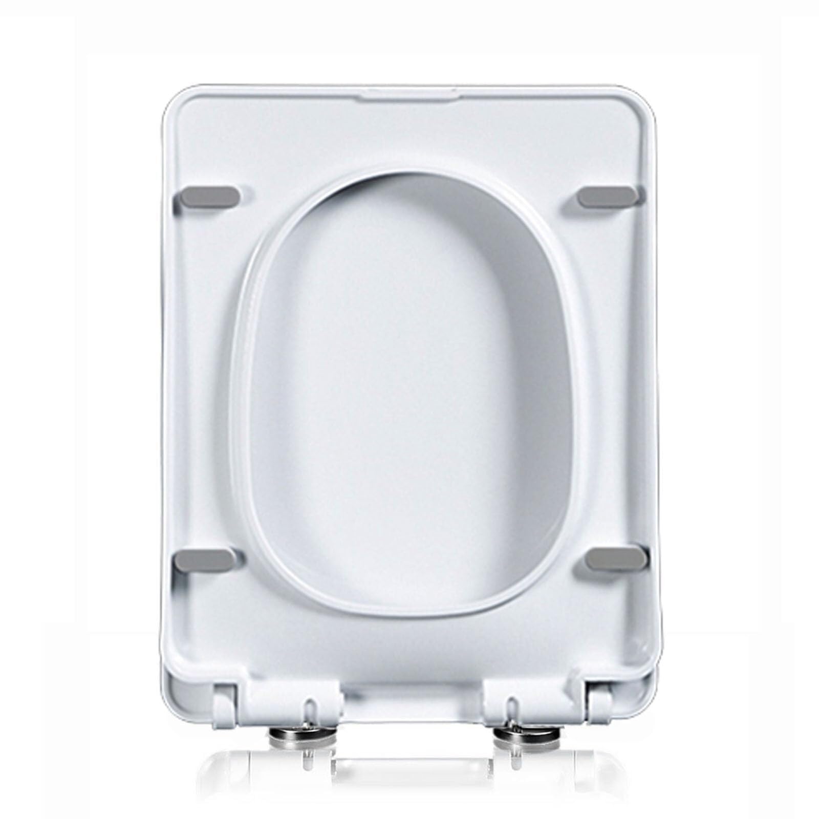 Dxpsxjl One Color Soft Close Close, Quick Release Hinge, Easy Install, Pp Seat, Adjustable, Lightweight, Durable, Portable, User-Friendly, Compact, White, Square, Toilet