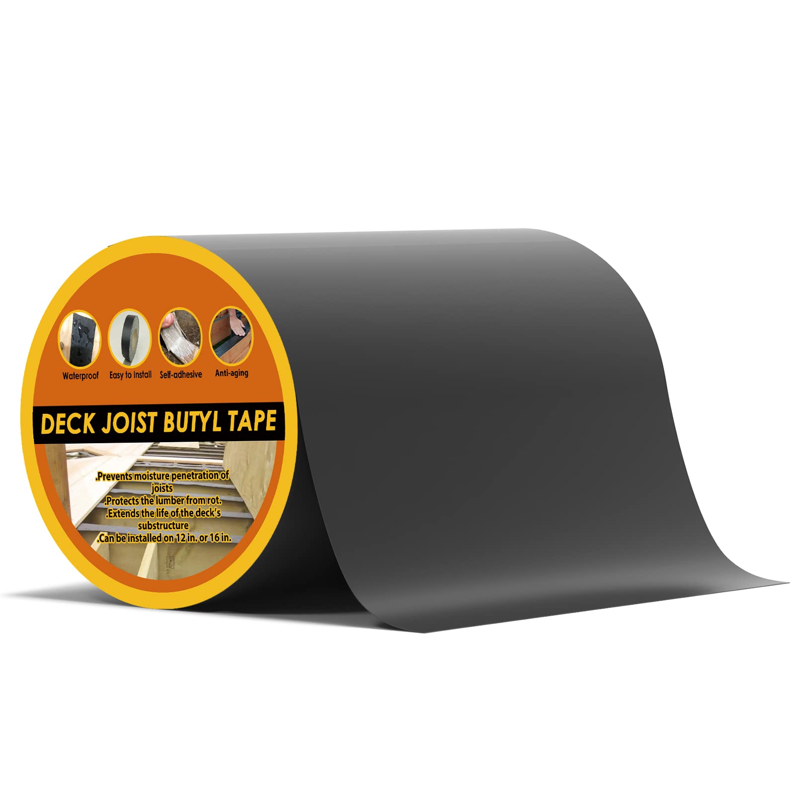 Butyl Deck Joist Tape - 4 Rolls 6" x 50" -9 Butyl Deck Joist Tape - 4 Rolls 6" x 50" -9