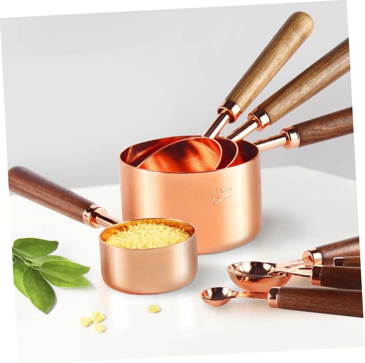 Multifunction Measuring Cup Spoon Rose Gold Stainless Steel Measuring Utensils for Kitchen Easy to Clean