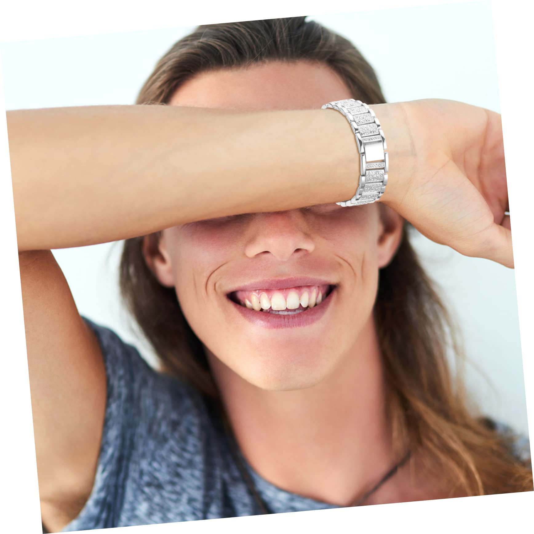 Gatuida Galaxywatch4 Banda De Reloj De Acero Inoxidable Bandas De Mujer Pulsera Relojes Bandas Para Mujer Banda De Reloj Inteligente Banda De Acero Inoxidable Universal 3D