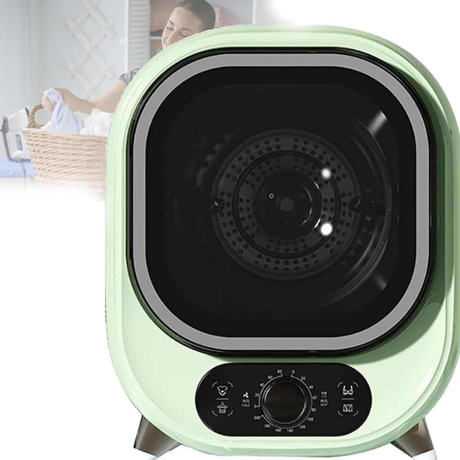 Secadora PequeñA, Secadora De Condensador PortáTil, Secadora con VentilacióN De 5 Kg, Secadora De Ropa EléCtrica, Compacta, Mini Secadora, Capacidad De Carga De 0,8 Kg,A-220V