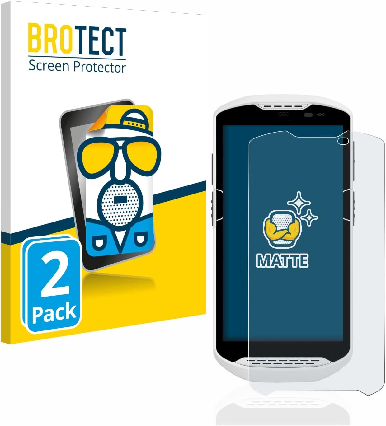 brotect Screen Protector Anti-Glare compatible with Zebra TC57 (2 Pack) Screen Protector Matte, Anti-Fingerprint Protection Film