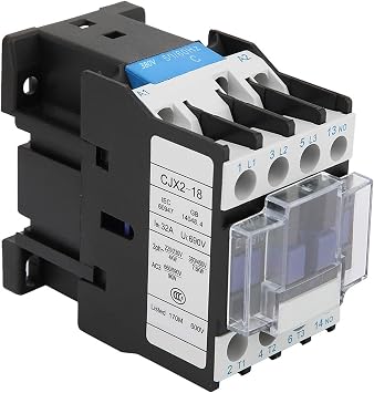 3 Poles Contactor CJX2-1810 Rail Mount Contactor Industrial Electric Contactor 24/36/48/110/380V AC Rail Mount Contactor Coil 380V AC