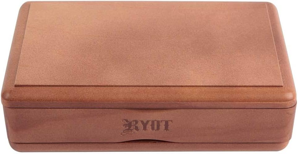4x7” Solid Top Box in Walnut| Premium Wooden Box Perfect for Sifter - Monofilament Mesh Screen - Glass Base Tray - Prep Card - Pollen Catcher