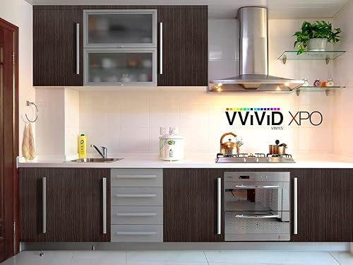Miniatura 3 de VViViD Rollo de vinilo texturizado de grano de madera de 12 x 48 pulgadas, incluye papel de transferencia Oracal de 12 x 12 pulgadas (ébano oscuro)