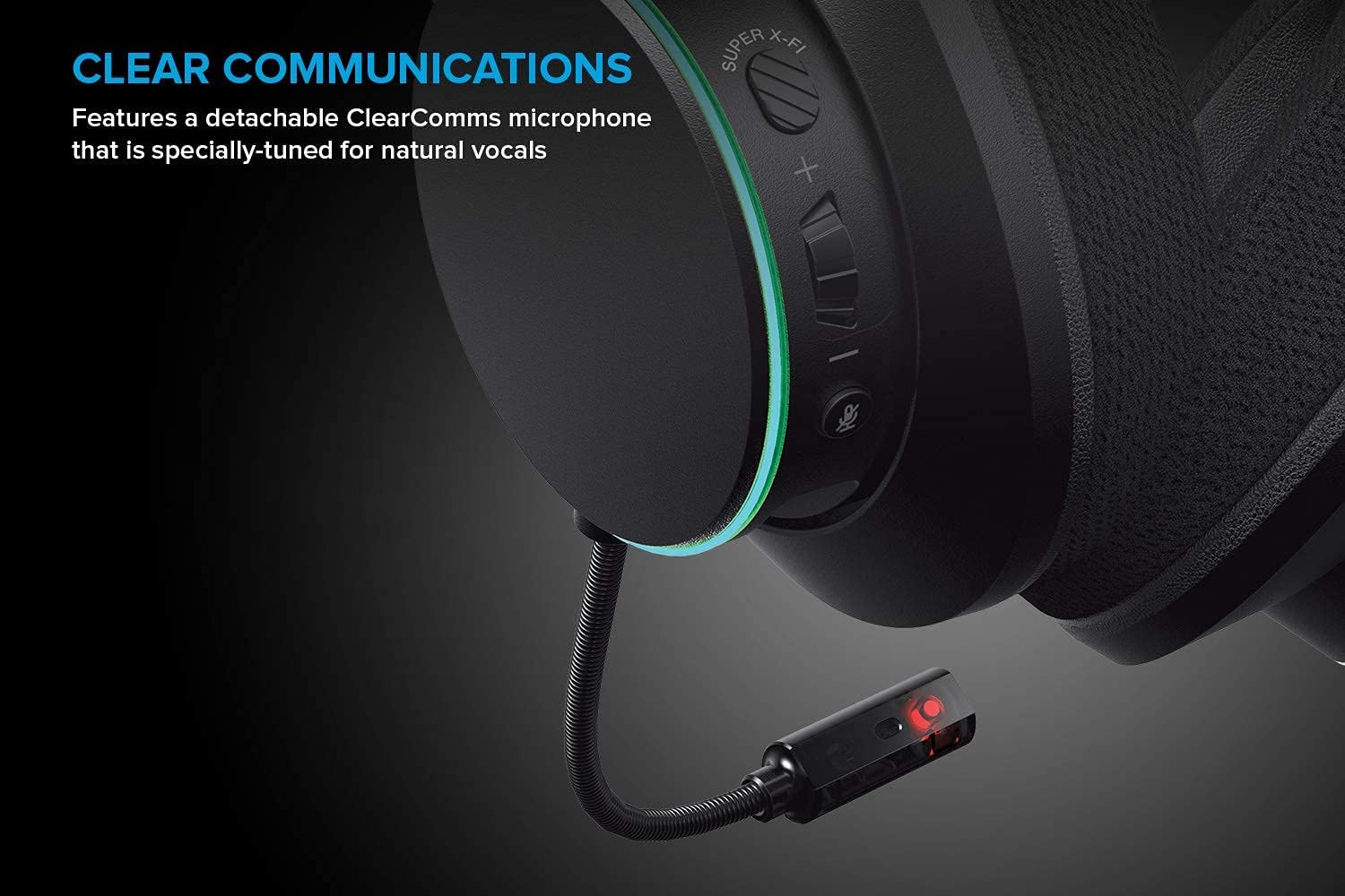 Creative SXFI AIR C USB Headphones with Super X-Fi Audio Holography Technology, 50mm Drivers, Detachable ClearComms Microphone, and RGB Light Ring for Movies, Music, and Games (Renewed)