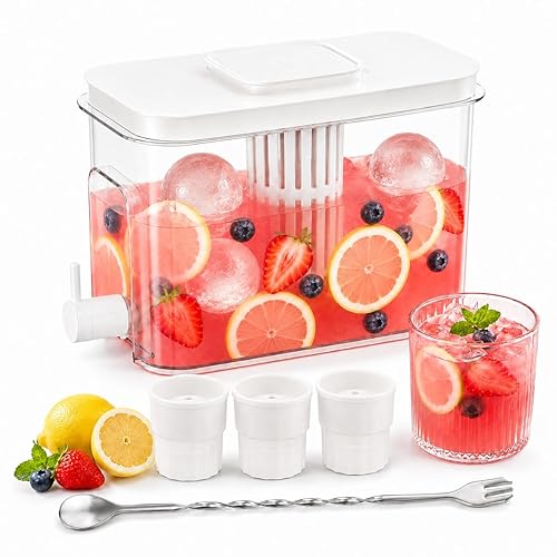 1.1 Gallon Beverage Dispenser with Spigot - BPA-Free Water Jug