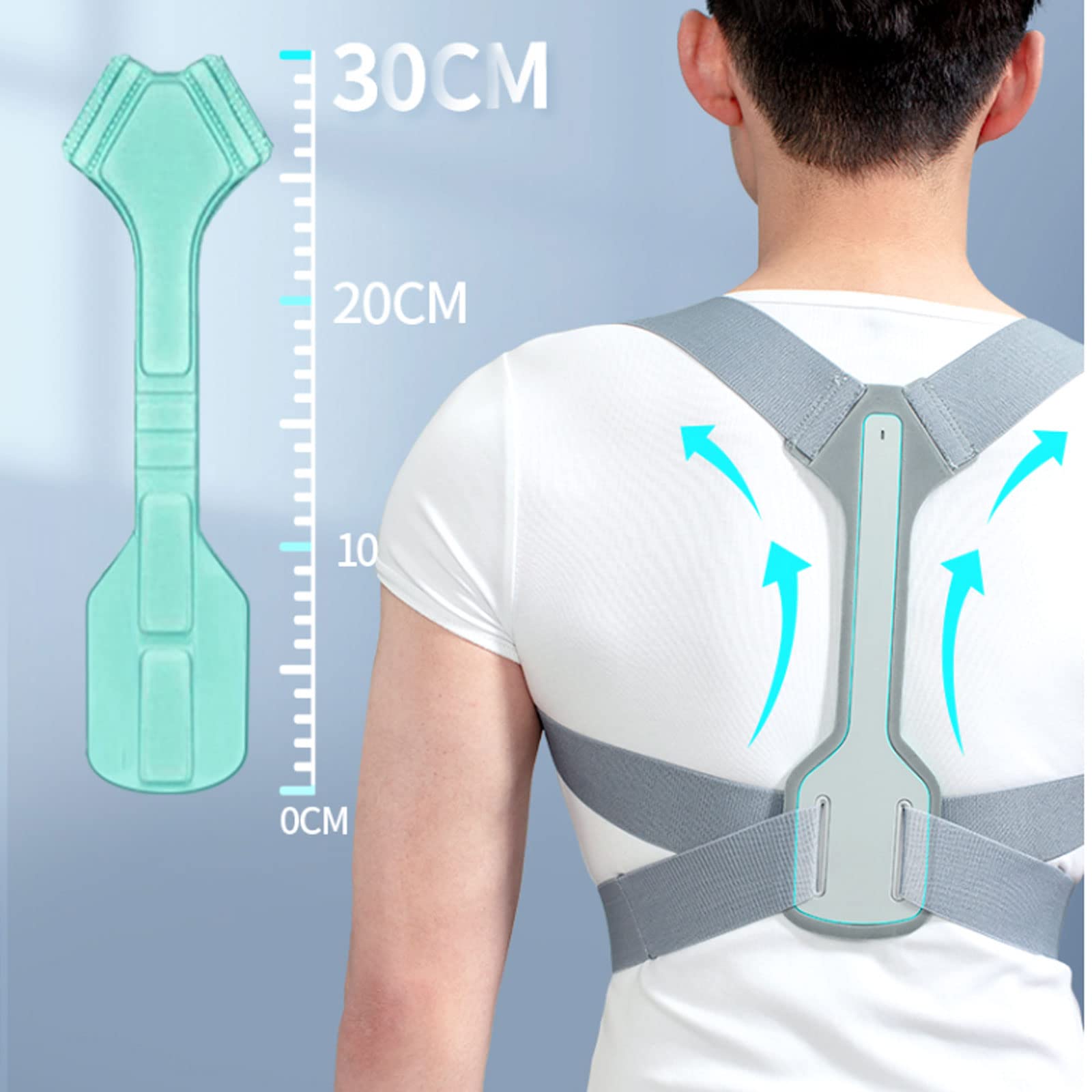 Corrector De Postura Soporte De Espalda Hombro Cintura Soporte Lumbar, Faja Ajustable para Postura-Apoyo Muscular con Memoria Enderezador