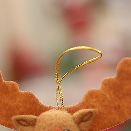 Miniatura 6 de 8 adornos de peluche de Navidad, decoración colgante de Navidad, Papá Noel, muñeco de nieve, reno, oso, muñeca, adornos de árbol de Navidad para