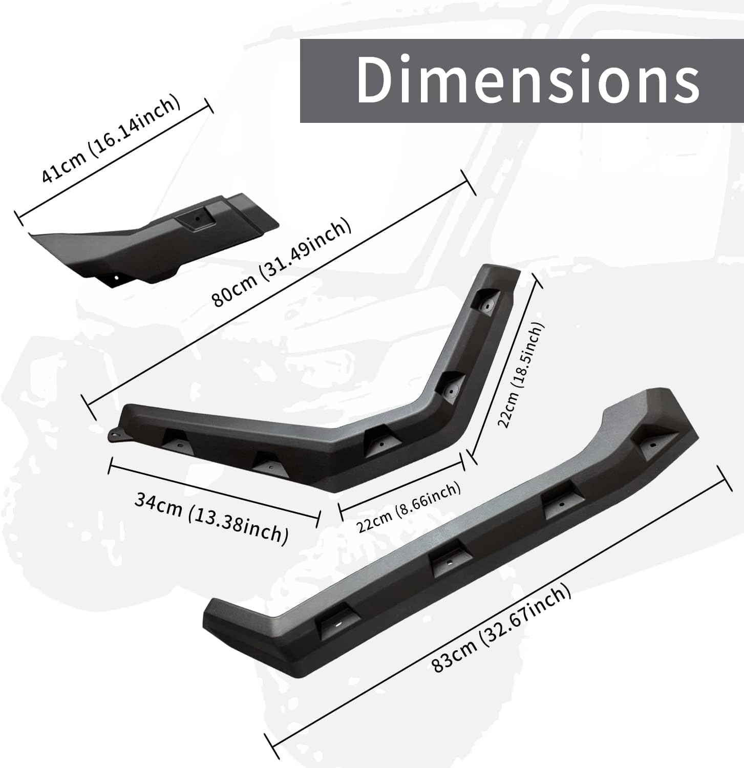 Slim Stylish Sport Fender Flares Compatible with Can-Am Defender HD5 HD8 HD10 MAX 2016-2025, Front & Rear Heavy Duty Mud Guards Replace 715003898(6pcs,Black)