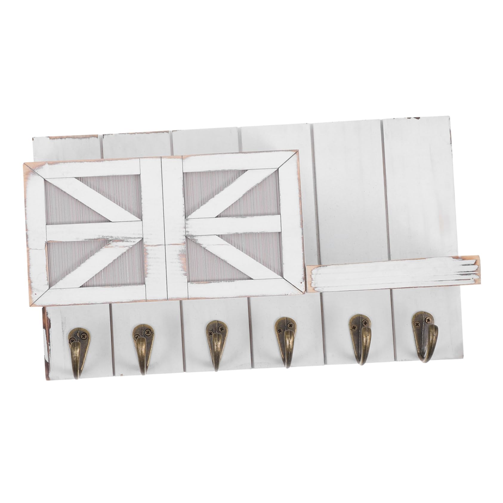 TOPBATHY Mensole da Parete in Legno e Ferro con Design Europeo Elegante, Portaoggetti e Portachiavi per Ingresso o Soggiorno