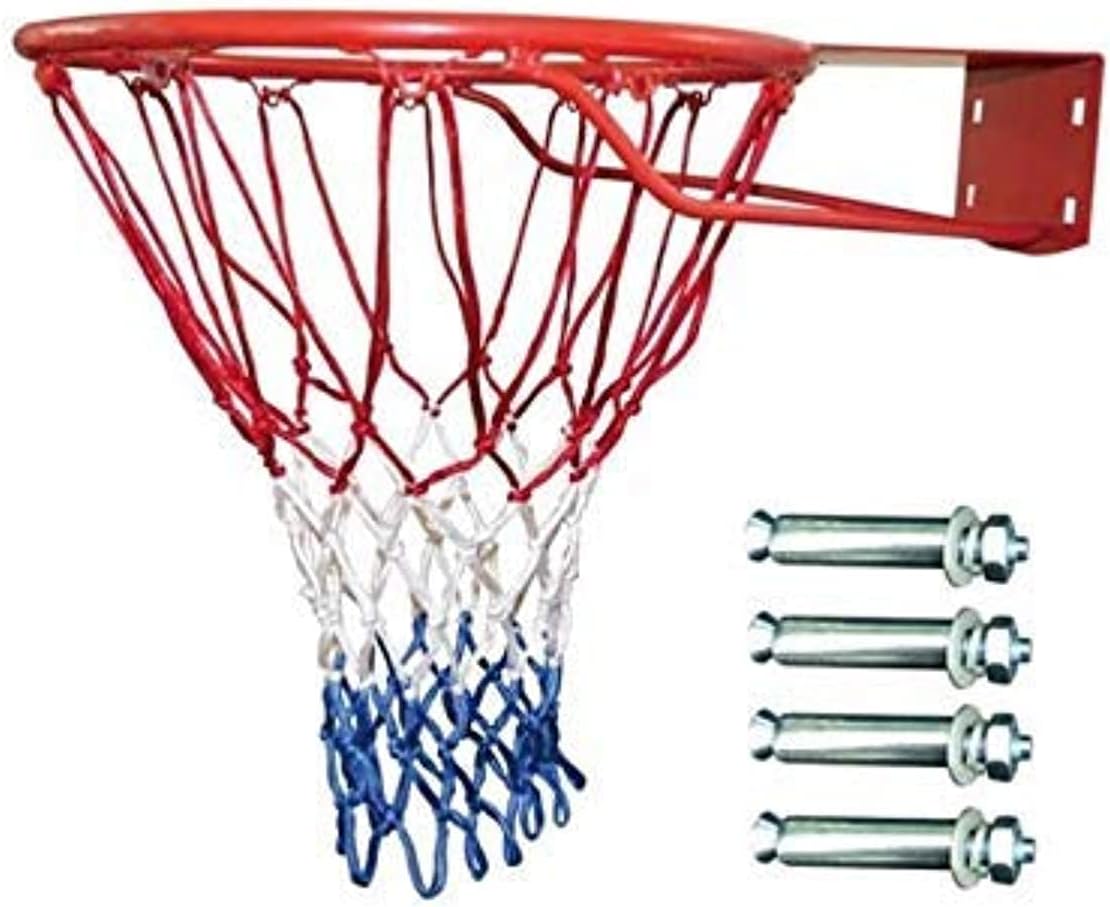 Pro Hanson Basketball Ring with Net - 45 Cm, Multi color