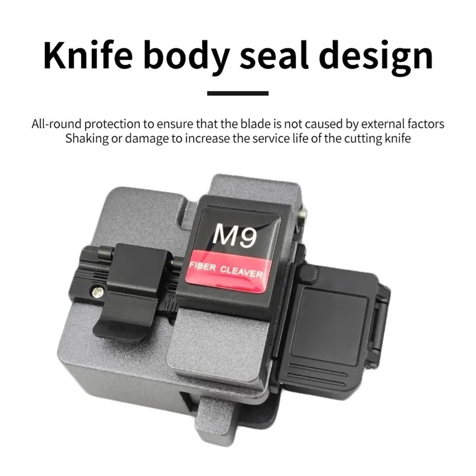 Optischer Faser-Cleaver Faser-spalter SKL-M9 Fiber Optic Cleaver Kabel Schneiden Messer FTTT Optische Messer Werkzeuge Hohe Präzision Cleaver 16 Oberfläche Klinge(SKL-M9 with blade)