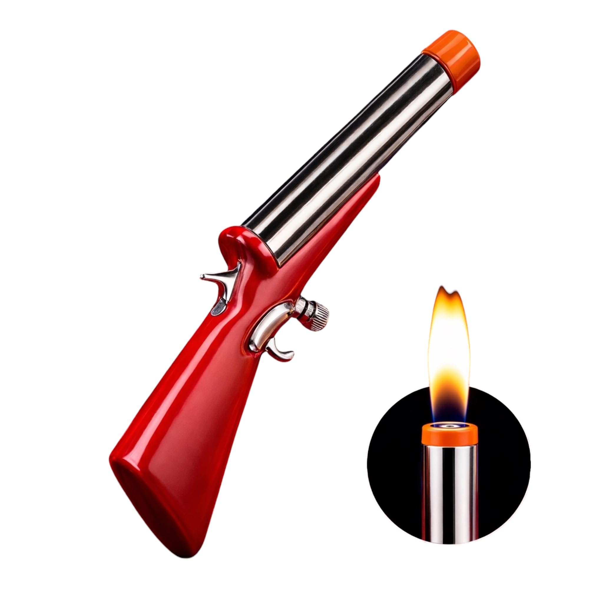 Extended Lighter with Easy Press Button for Elderly or Seniors Multi Purpose Gas Lighters Refillable Extended Wand Pilot