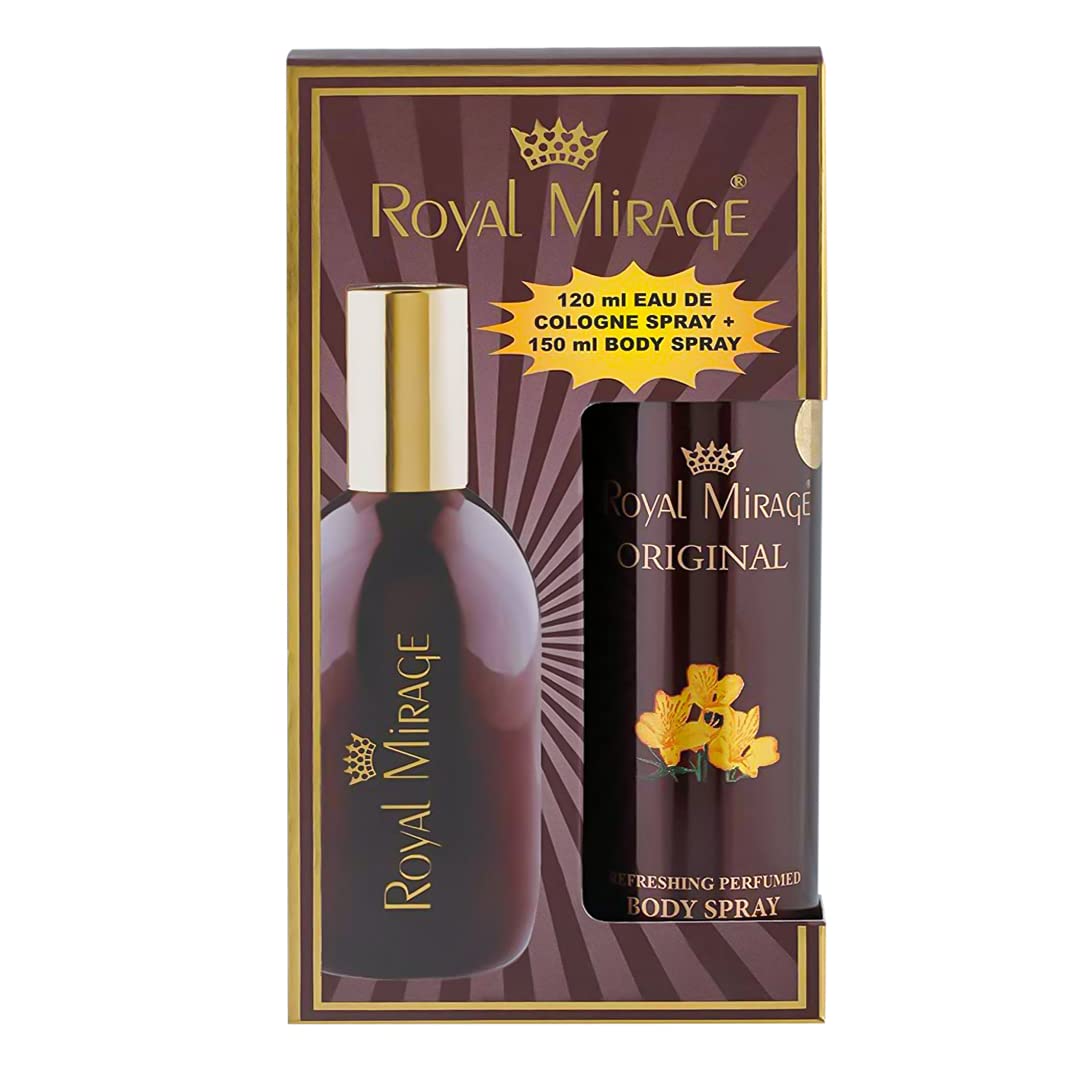 Royal Mirage Perfume Deodorant Gift Set Long Lasting Scent Refreshing  Fragrance Deo Body Spray Perfume 120ml Deo 150ml 270ml (Original)