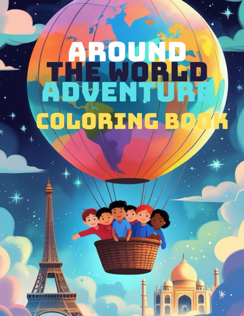 Around the World Adventure Coloring Book