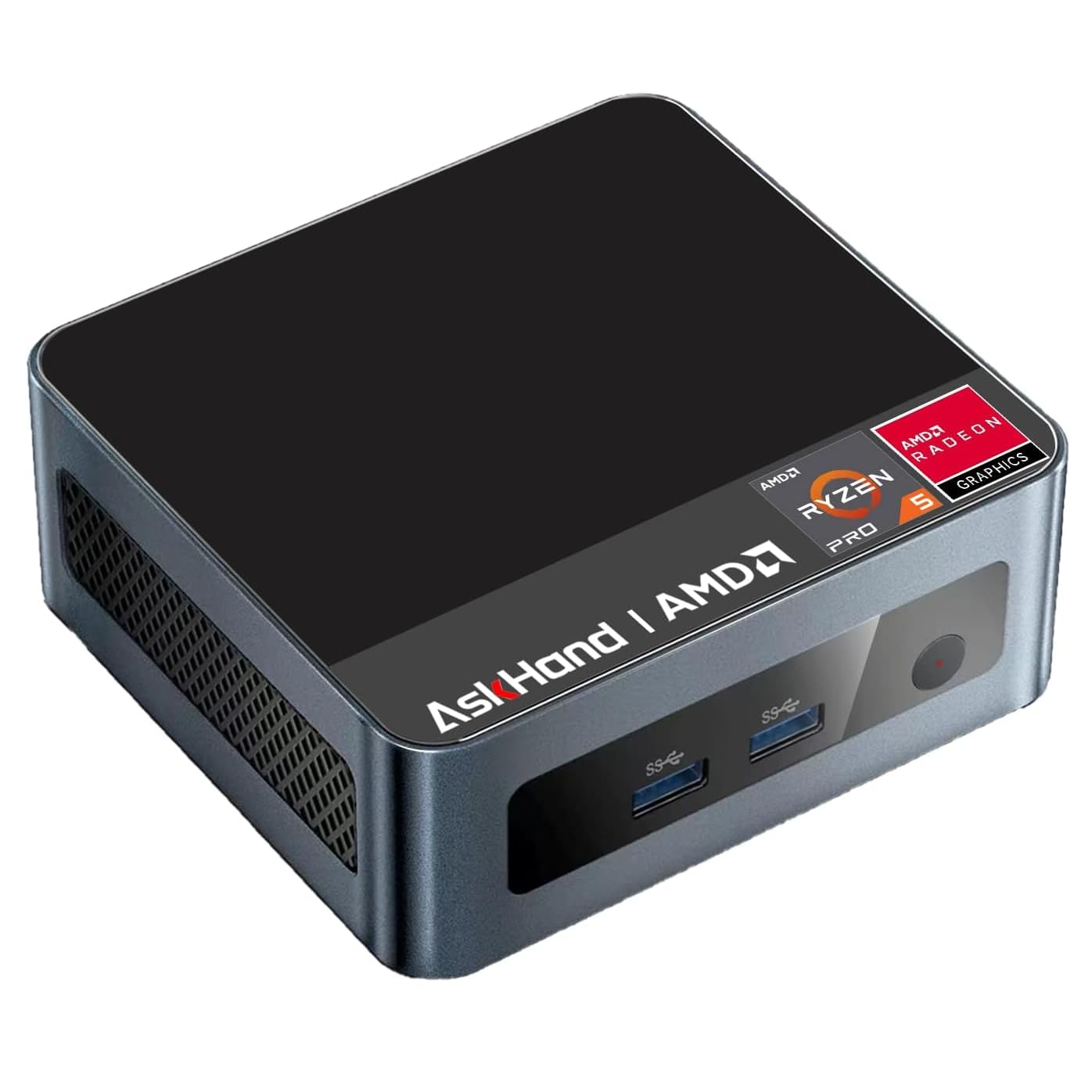 AskHand Mini PC 5600H AMD Ryzen, Ryzen 5 (6C/12T 4.2 GHz) 16 GB DDR4 512 GB SSD, Win11Pro/WiFi 6/BT-5.2/USB*4/Type-C (4K@60Hz~8K@30Hz)/ HDMI *2 (4K@60Hz) 32 uscita schermo e 32 GB USB