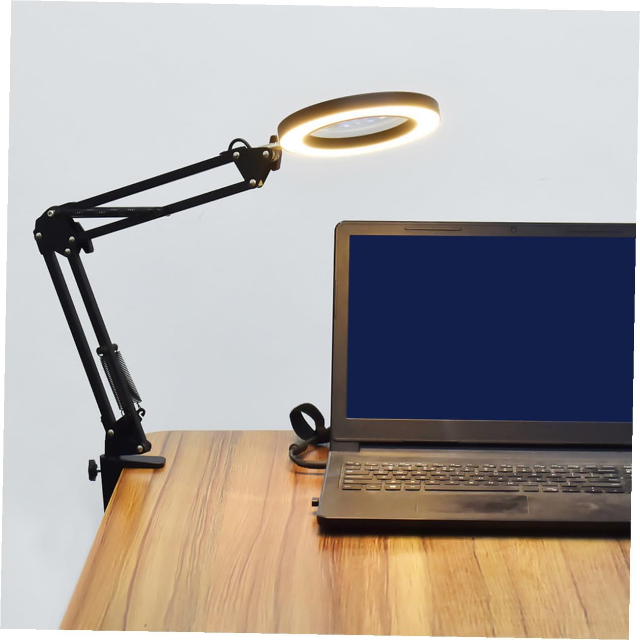 Gadpiparty Extendable Led Desk Lamp Magnifying Glass Lights Brightness Levels for Office Reading Crafts Jewelry Making Beauty Care