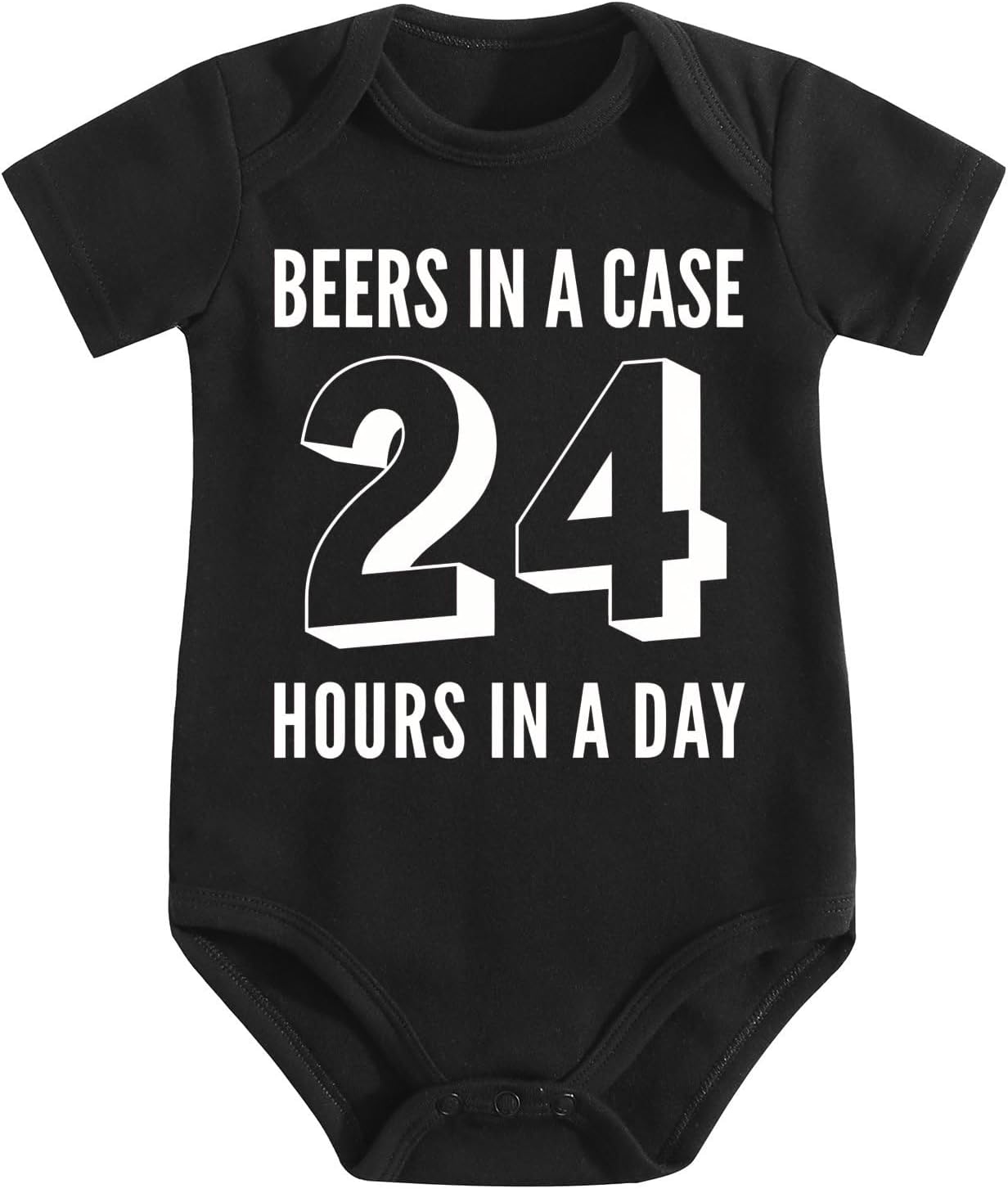 Baby Romper,Beer Drinking 24 BEERS IN A CASE HOURS IN DAY,Unique Geometric Pattern Breathable Comfortable Fit