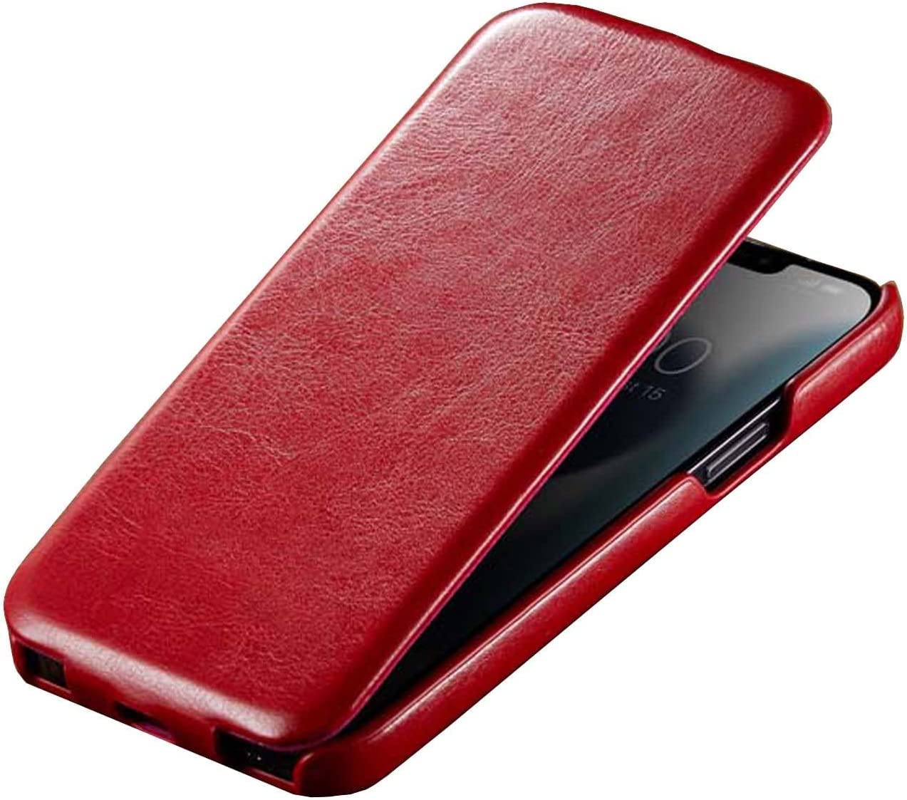 Housse iPhone 14 Plus 6.7 pouces SCHIK étui antichoc simili cuir rouge - 8