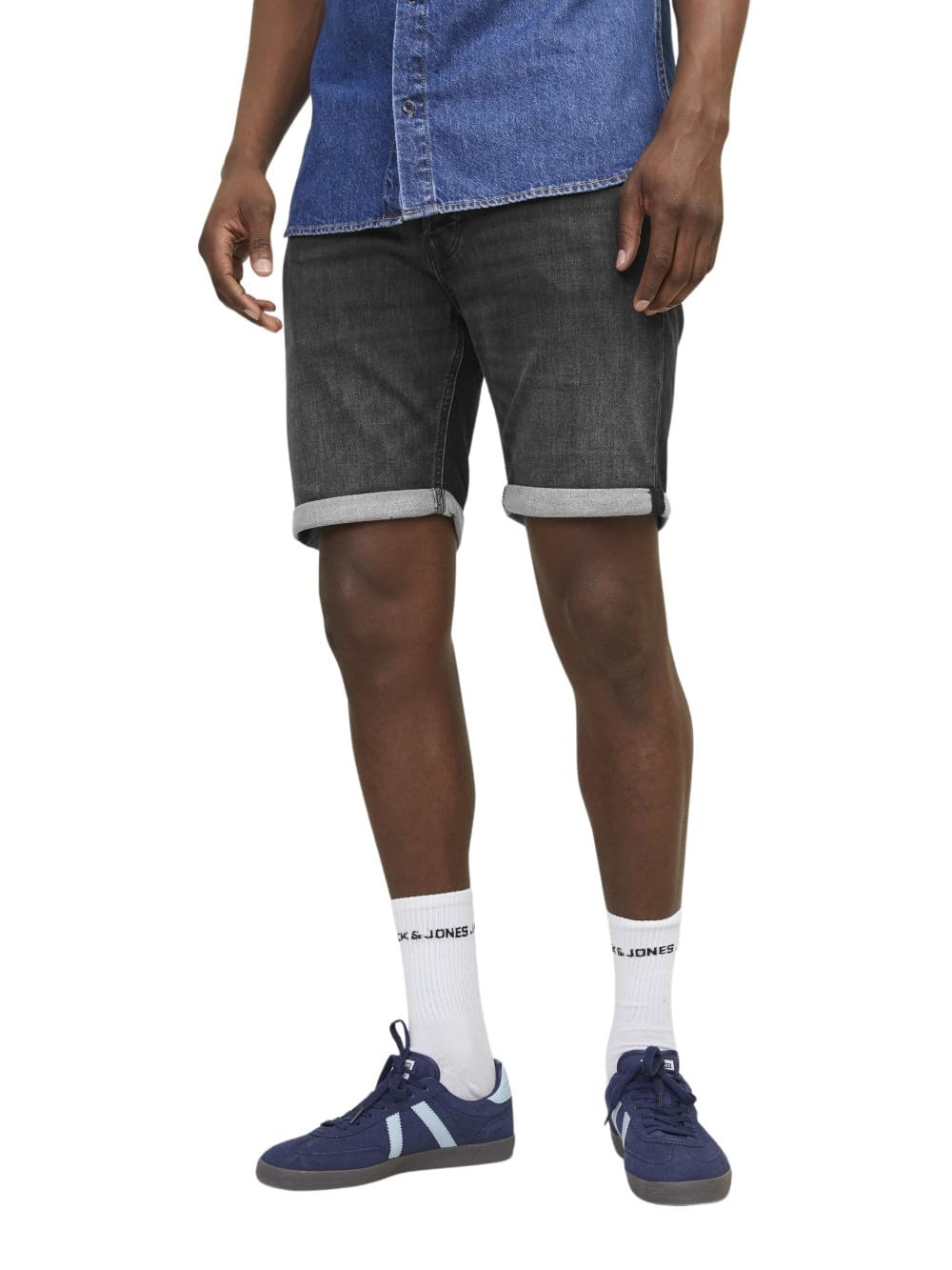 Jack & Jones Jjirick Jjicon GE 612 I.k Ss24 Sn - Pantalones Cortos - Pantalones Vaqueros Cortos Hombre