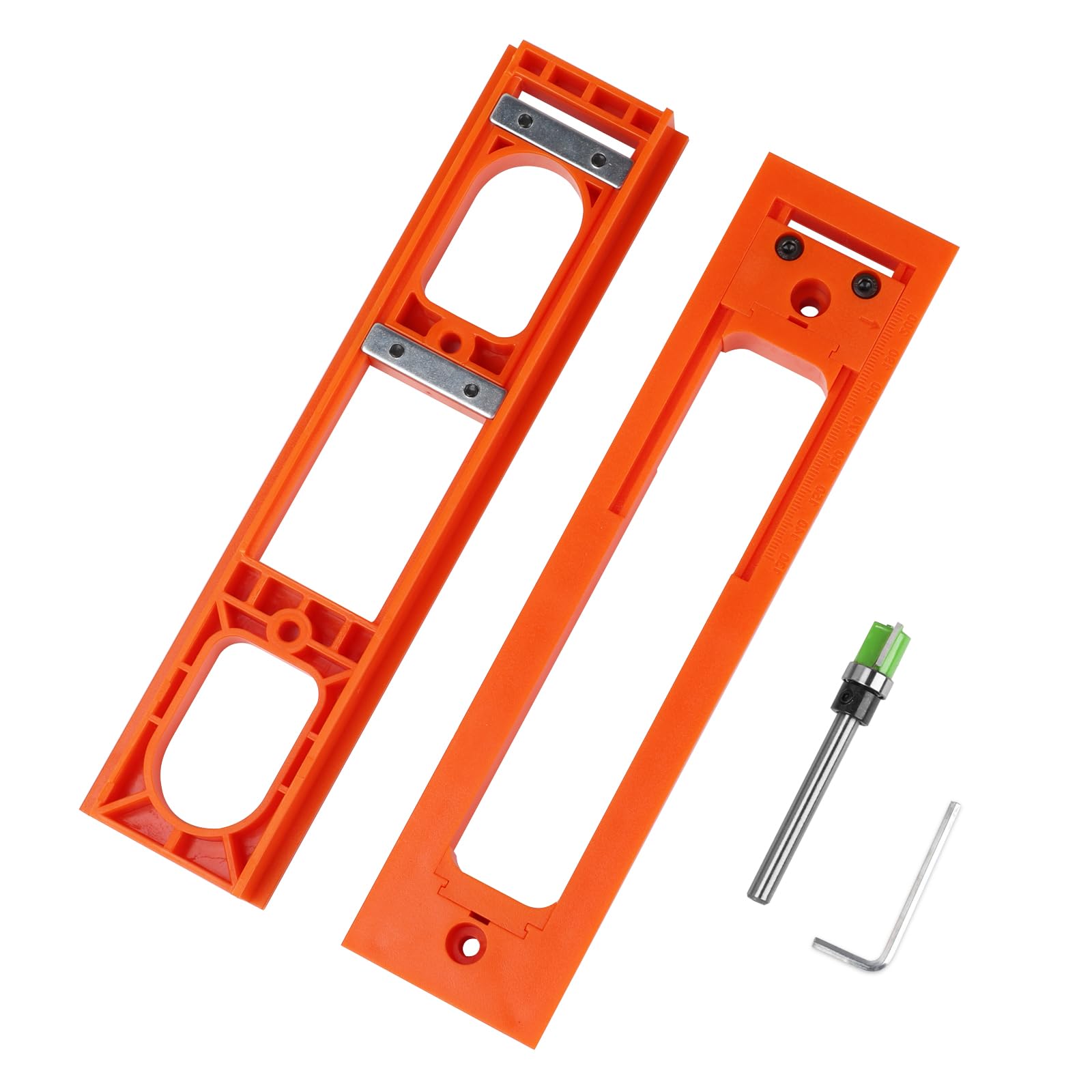 Hidden Door Hinge Jig & Mortise Template Kit for 2-1/2" to 6" Hinges, Tool-Free Adjustable Installation Kit for Invisible/Concealed Doors and Wooden Door Frames