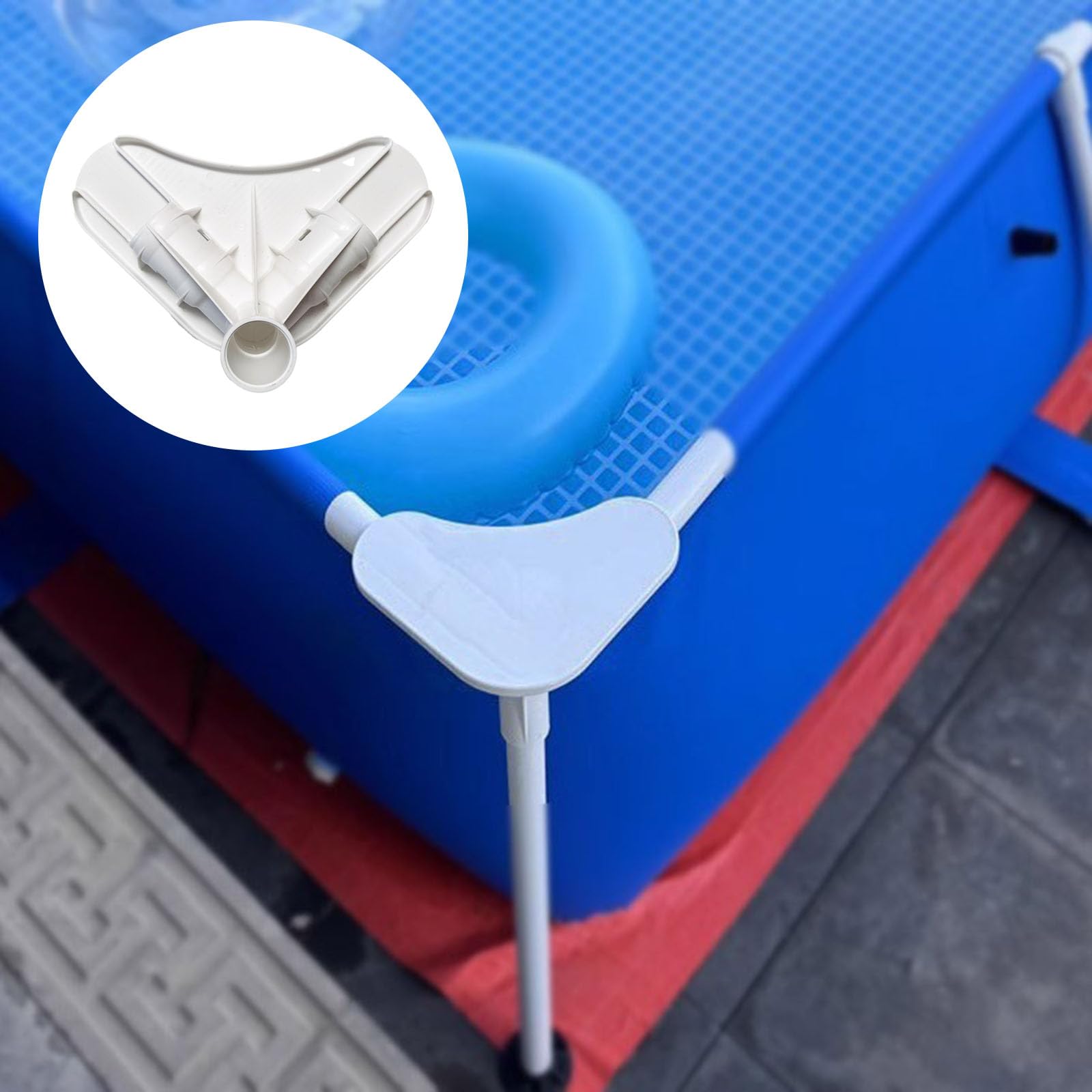 Sharplace Hardware de Esquina de Marco de Piscina Hardware Multifunción Compacta de Reemplazo Resistente Junta de Esquina de Reemplazo para Piscinas de Jardín