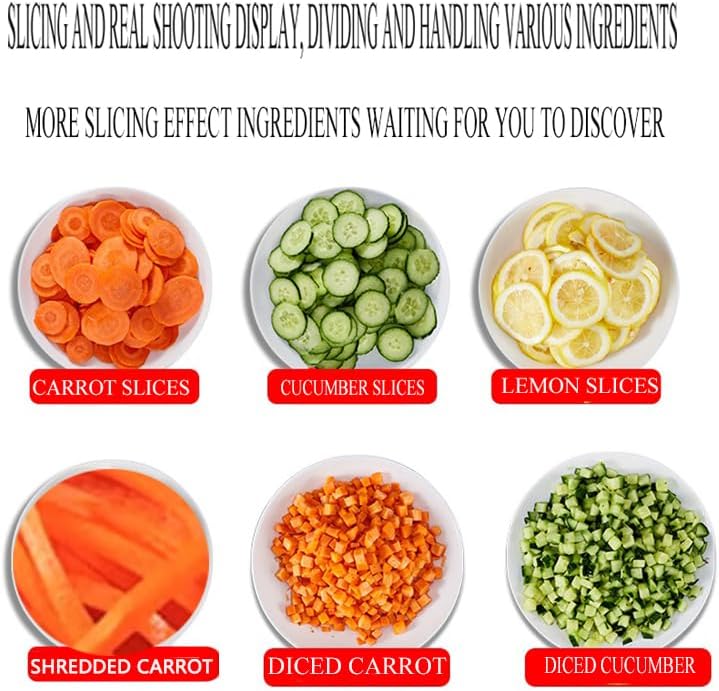Electric Vegetable Cube Cutting Machine Fruit Slicer Cutting Strip Dice Food Processor With 5 Net Ding Blades + Slice+ shred Blades