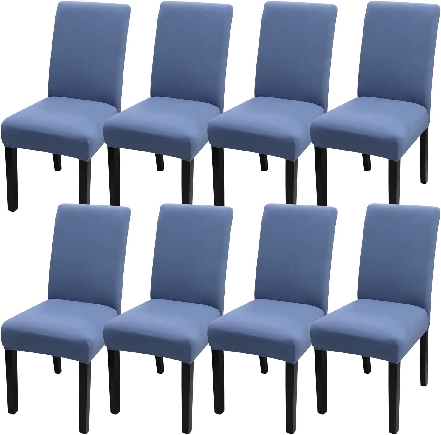 JQinHome Dining Room Chair Covers Set of 8, High Stretch