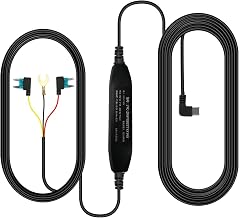 Aprilboy Type-C Hardwire Kit for 2 Channel Dash Cams with Fuse Taps and Installation Tools, 12V-30V to DC 5V 2.5A Car Dash Step-Down Cable-11ft