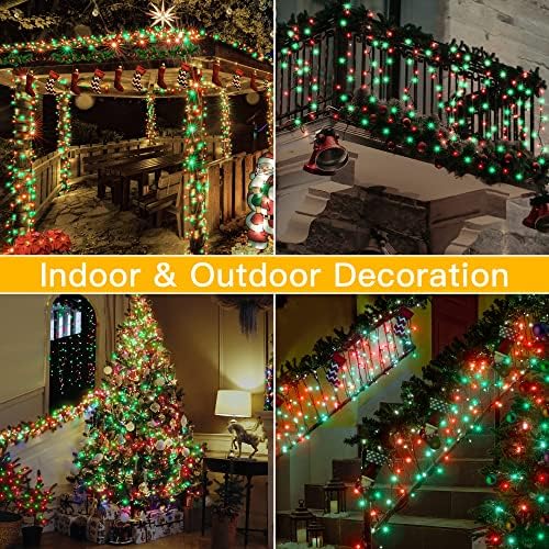 Ollny Outdoor Christmas Tree Lights - 40M 400LED Christmas Fairy Lights Mains Powered with 8 Light Modes/Timer Waterproof String Lights Plug in for Outside Indoor Garden Xmas Tree Decorations