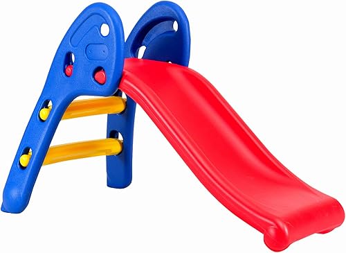 HONEY JOY Tobogán para niños pequeños, juego de tobogán de escalador independiente para patio de juegos, fácil instalación, tobogán interior de