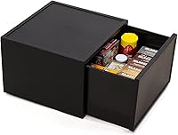 Vista 10 de ASTAGE Cajón de plástico con bloque de cajones apilables, almacenamiento modular, cajón de almacenamiento para el hogar, armario, sala de estar