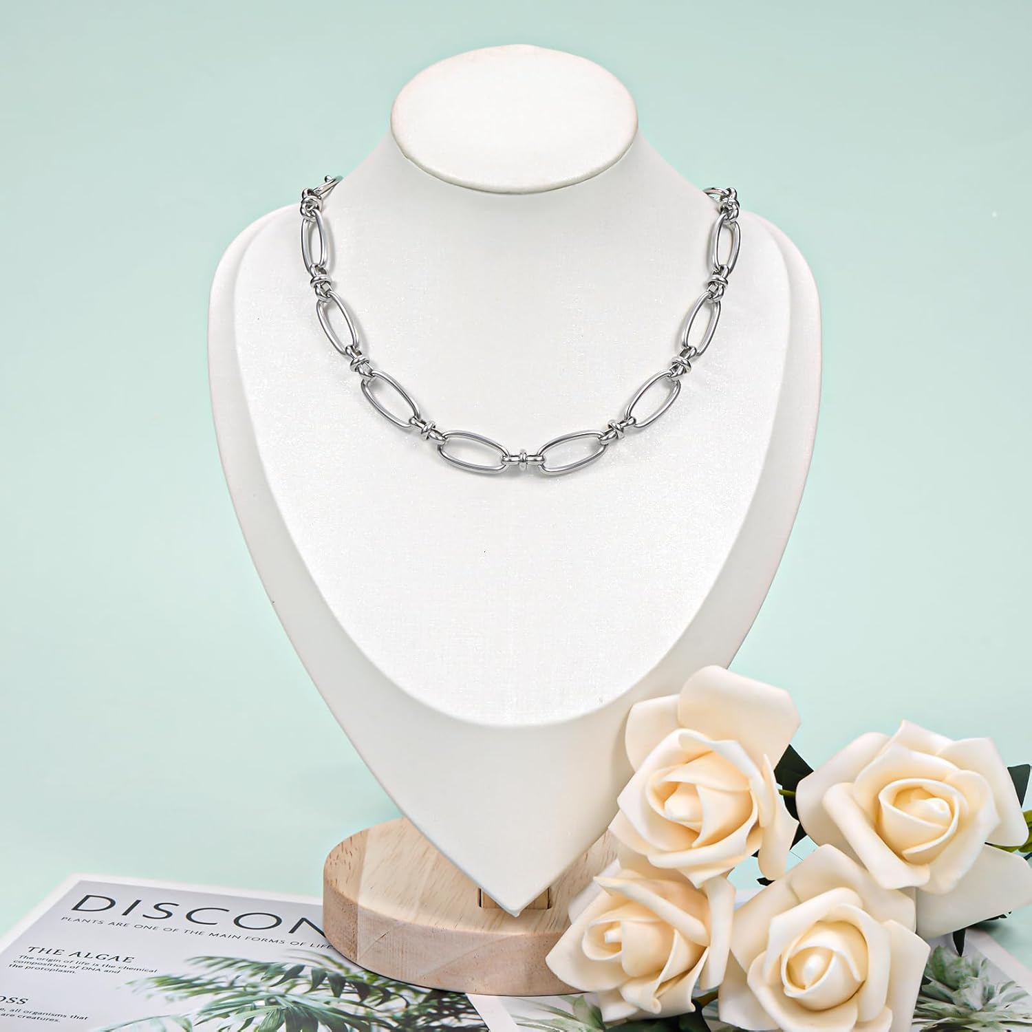 UMAOKANG 6.6 Feet Stainless Steel Chain for Jewelry Making Long Oval Bulk Chain on Spool Decorative Craft Chain Roll - Image 7