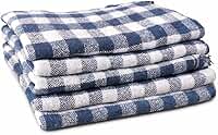 Kit com 5 Unidades de Panos de Chão Xadrez Algodão - Tecido Duplo Limpeza em Geral - Medidas 65cm X 45cm