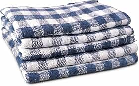 Kit com 5 Unidades de Panos de Chão Xadrez Algodão - Tecido Duplo Limpeza em Geral - Medidas 65cm X 45cm