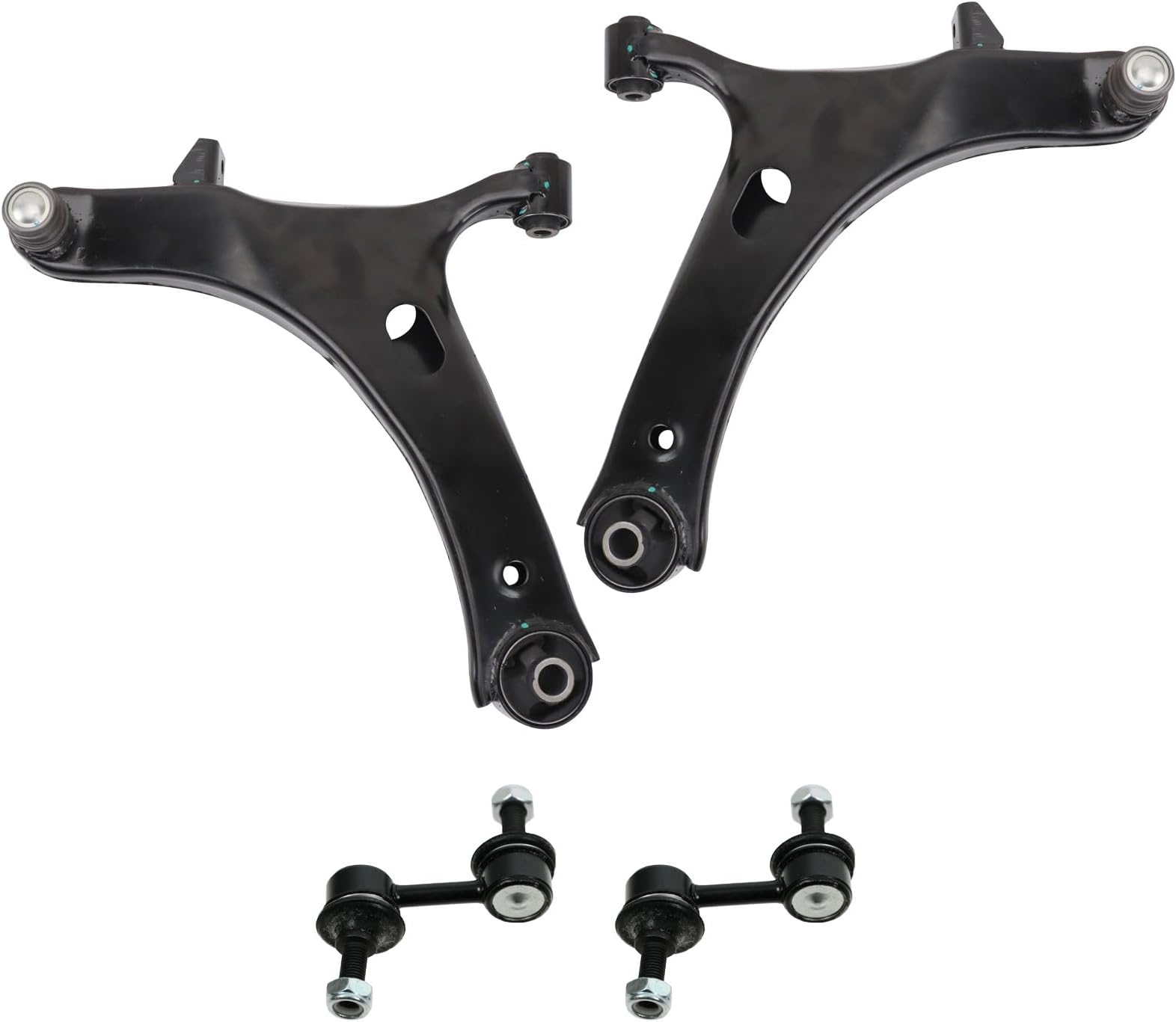 TRQ Front Suspension Kit Control Arm with Ball Joint Sway Bar Stabilizer Link Compatible with 2008-2016 Subaru Impreza