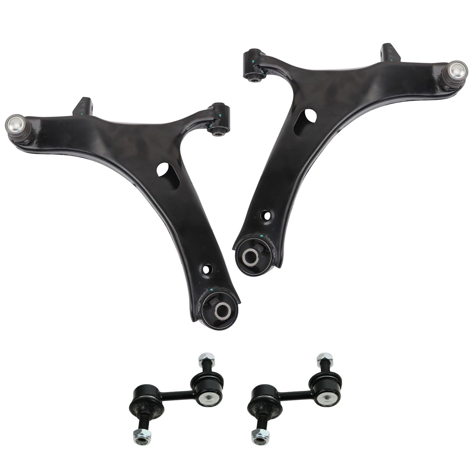 TRQ Front Suspension Kit Control Arm with Ball Joint Sway Bar Stabilizer Link Compatible with 2008-2016 Subaru Impreza